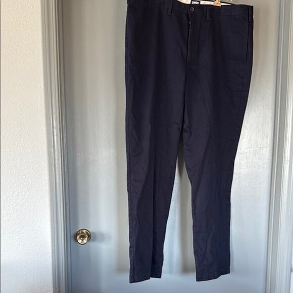 Lands End Men's sz 42 Navy Blue Straight Leg Traditional Fit Zip Front - Picture 1 of 6